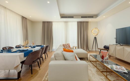 Modern three-bedroom apartment with a pool, in Portonovi