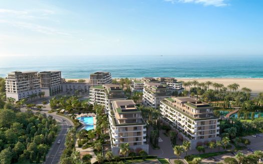 Three-bedroom apartment at the premium beachfront Hotel and Residence complex near Ulcinj