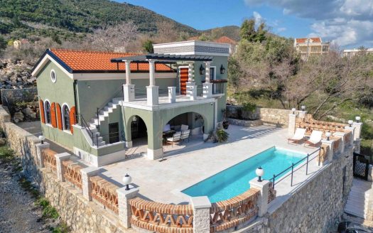 A unique villa with a pool