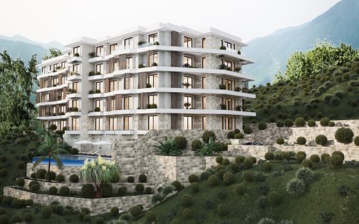 Three-bedroom apartment at a residential resort and Spa in Becici