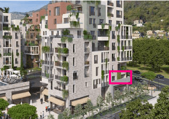 Two-bedroom apartment in Alba building, Boka Place